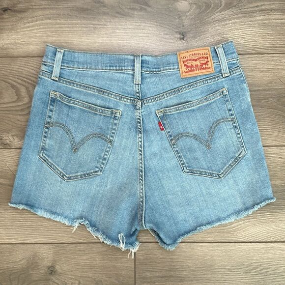 Levi’s High Rise Stretch Blue Jean Shorts Size‎ 31 - Picture 3 of 9